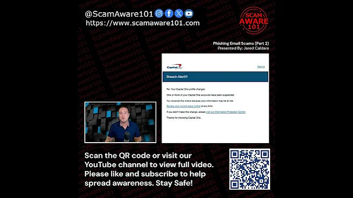 Fake CapitalOne Email Scam (Phishing Email Example) - Recent Online Scams and Fake Emails