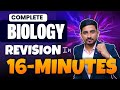 Entire biology in 16 minutes  class 12th biology fastest revision ever  board 2023 exam  biology