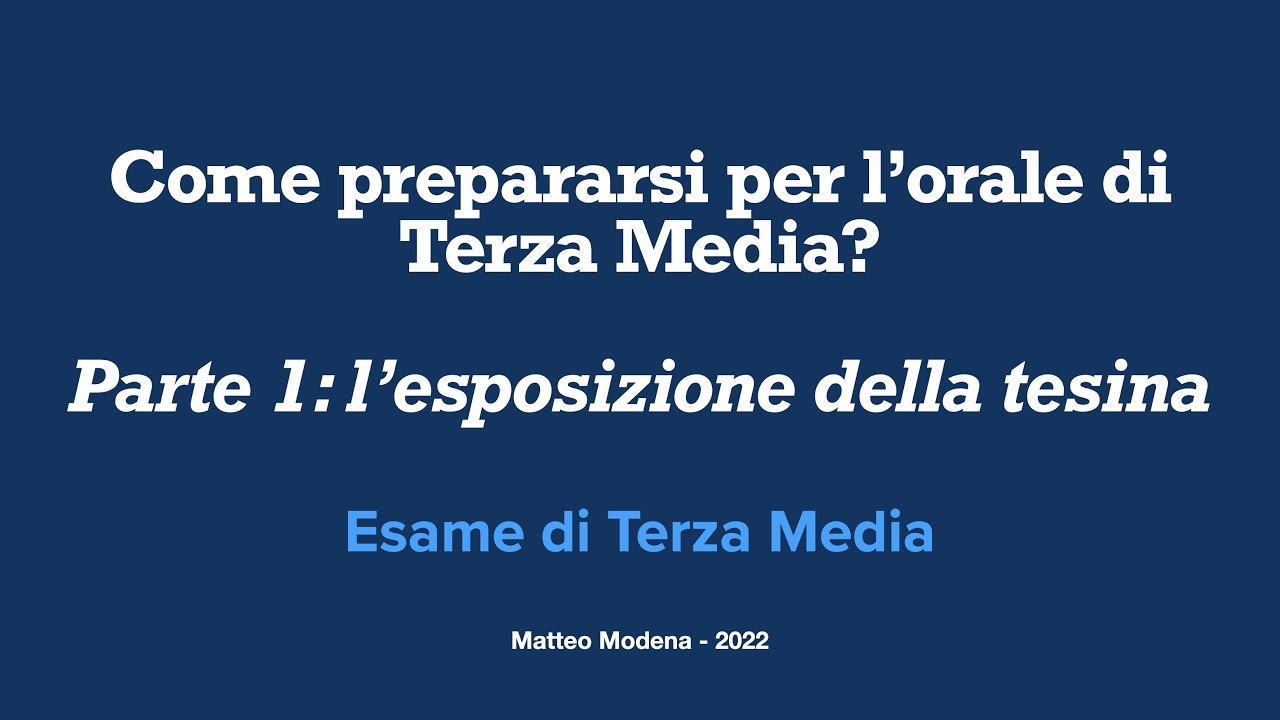 Come prepararsi per l'orale di Terza Media: l'esposizione della tesina