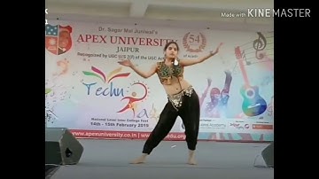 Amazing Belly Dance on Tip Tip Barsa Pani in Apex University Jaipur