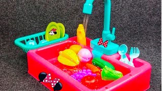 11 minutes satisfying with Unboxing Disney Minnie mouse Kitchen Sink Real Water ASMR | Toy Review