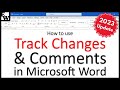 How to use track changes and comments in microsoft word 2023 update for pc  mac