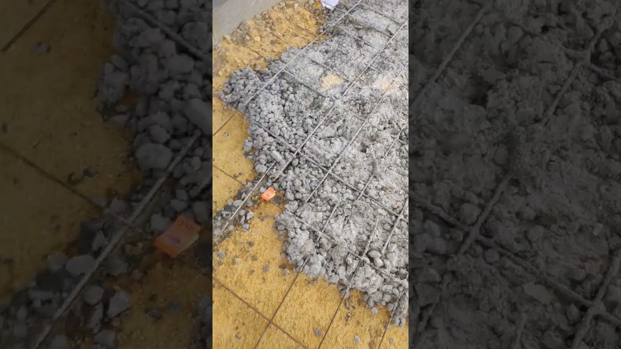 Acera. Mallazo y hormigón