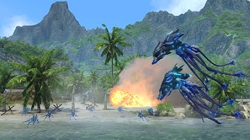 Alien Attack on Military Outpost! CRYSIS AI Battles