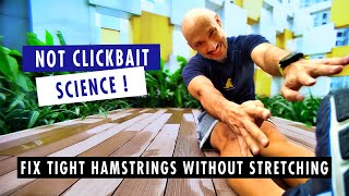 Fix tight HAMSTRINGS - NO stretch, 2 minutes!