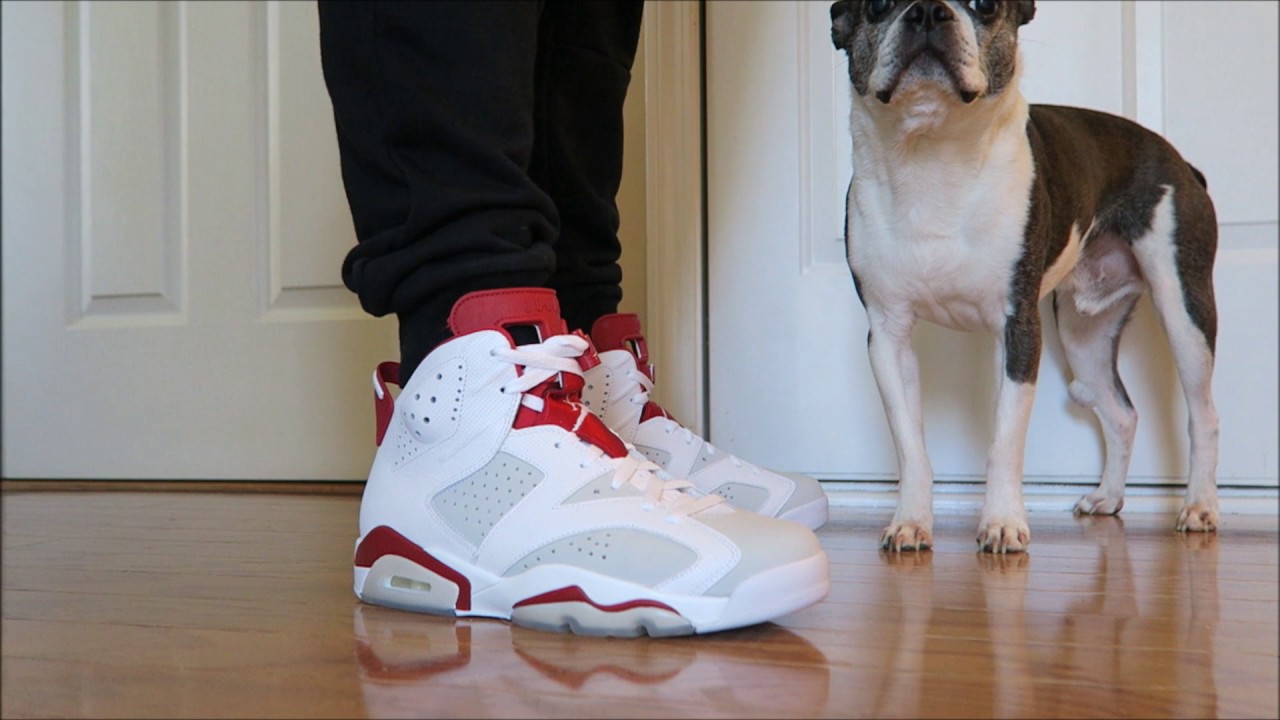 retro 6 hare on feet