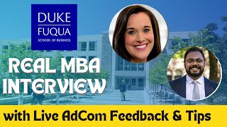 Live Mock Mba Interview By Duke Fuqua Adcom Strategies & Interview Tips For Fuqua Mba Interview