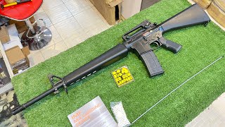 MC6618Mปืนยาวอัดแก็สบอดี้โลหะโมเดล M16A2 GAS BLOW BLACK AIR GUN ค่ายโกเด้นอีเกลิ้น จีนกงGEรีวิวทดสอบ