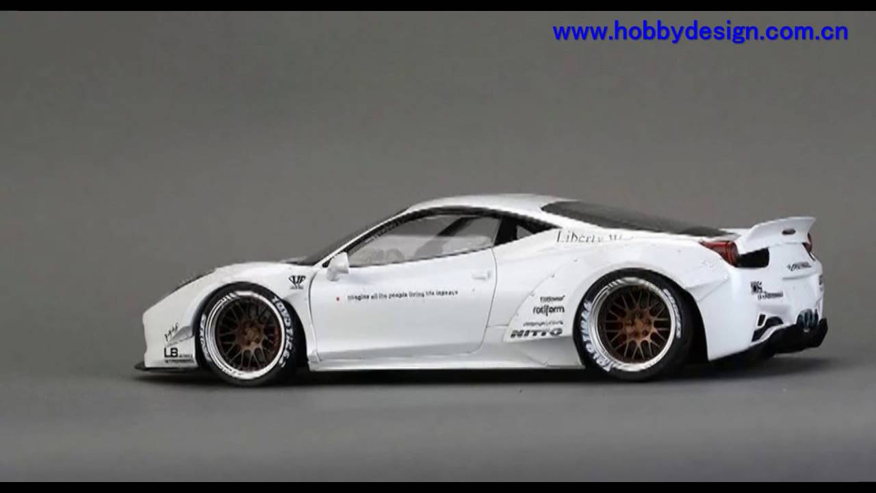 124 LB Performance Ferrari 458 hand craft finish diecast（white color）