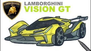 Easy Drawing Lamborghini Vision GT I Kolay Lamborghini Vision GT Çizimi I Lamborghini Nasıl Çizilir?