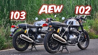 continental gt 650 ! aew 102 vs aew 103 exhaust for gt650 ! worth it?#gt650 #continentalgt650