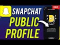 How to Make Public Profile on Snapchat