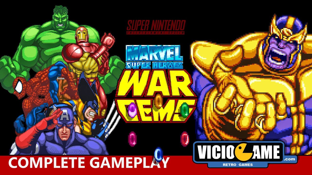 🎮 Marvel Super Heroes (SNES) Complete Gameplay YouTube