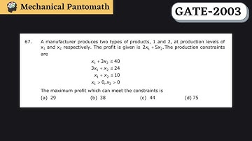Q-67 | GATE Mechanical-2003 Solved Paper | GATE Mechanical Previous Year Question Solution