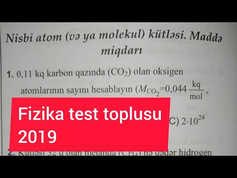 MKN-in əsasları. İdeal qaz qanunları. Nisbi atom kütləsi. Maddə miqdarı