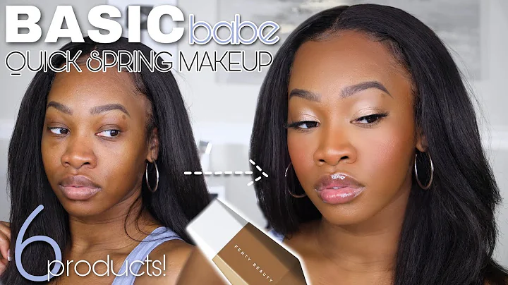 BASIC BABE: Easy Spring Makeup Using ONLY 6 PRODUCTS ft. Fenty EAZE DROP Skin Tint | Maya Galore