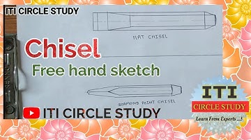 Chisel How to draw Chisel free hand sketch step by step Chisel Drawing