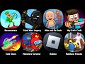 Bowmaster, Stick War Legacy, Hide And Go, My Craft, Tank Stars, Monsters Survivor, Roblox