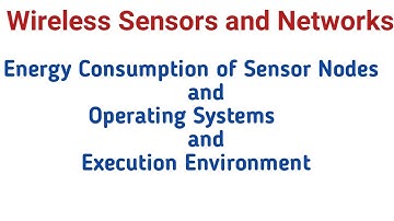 Energy Consumption of Sensor Nodes || Operating Systems || Execution Environment || #WSN ||