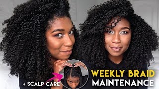 SCALP CARE | Maintaining BOX BRAIDS Through The Week + JUICY BRAID OUT! ft Melanin Haircare