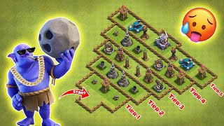 Ultimate Defence Formation vs Max Ground Troops | Clash of Clans | *All Ground Troops* | NoLimits