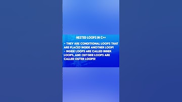 C++ Programming: What Are Nested Loops? #shorts