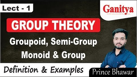 Group Theory | Groupoid, Semigroup, Monoid, Group | Definition & Examples | Ganitya