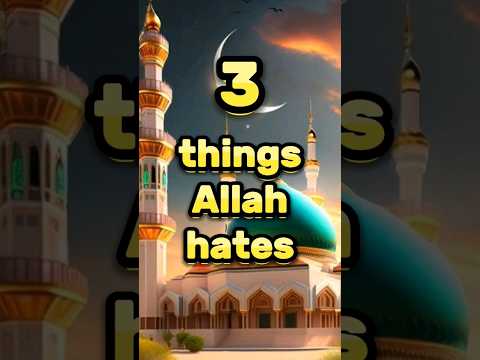 3 Things That Allah Hates Islamic Islamicstatus Shortfeed Shortvideo