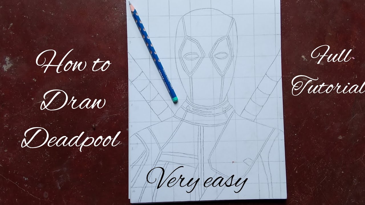 how to draw Deadpool full tutorial step by step #viral #video - YouTube