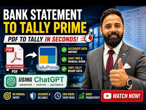 Import PDF Bank Statement into Tally Using ChatGPT | Save Hours of Manual Data Entry