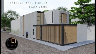 Casa 7x20m | Doble Altura | 3 habitaciones | Casa en esquina