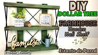 Dollar Tree Diy Farmhouse Decor Wooden Wall Shelf Estante De Pared Rústico