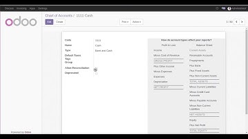sngOdoo11 - How to Show and Edit the Chart of Account in Odoo 11