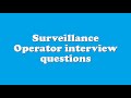 Surveillance Officer interview questions - YouTube