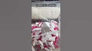 How wire cutting styrofoam into perfect cubes#shorts