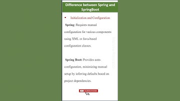 Difference between Spring and Spring Boot in Java #shorts #java #interview