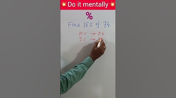Do it mentally || Percentage trick #shorts #yshorts #maths