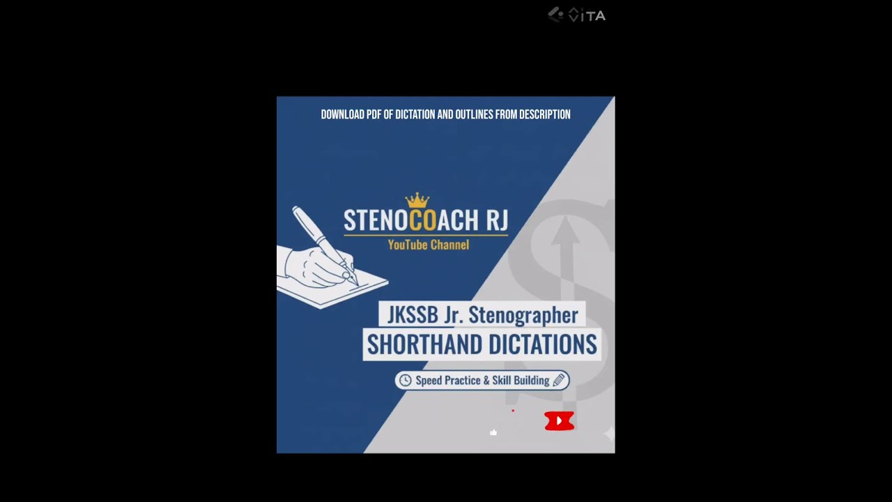 JKSSB Jr. Stenographer Dictation 5 @ 65 to 70 wpm 