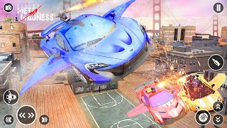 Flying Car Robot Shooting Game screenshot 2