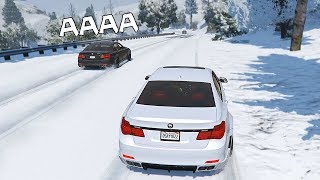 СПУСК БЕЗ ТОРМОЗОВ ! НА БАНДИТСКИХ ТАЧКАХ ВДВОЁМ ! - GTA 5