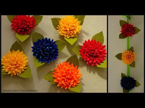 diy how to make crepe paper flowers easy paper flower tutorial easy home decor ideas paper flower tutorial youtube