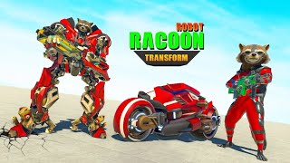 Raccoon Transform Robot Games screenshot 2