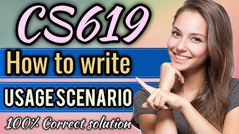 How to write !! Usage Scenario !! in SRS CS619 ! learning with FK Tutors