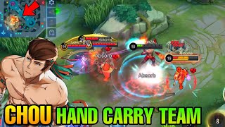 Chou Hand Carry Team In Solo Rank Gameplay Top Global Chou Build And Emblem - Mlbb