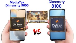 Dimensity 9000 vs Dimensity 8100 3D Benchmark Wild life Test Comparison which is Best 💪🏻