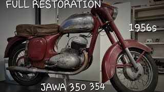 FULL RESTORATION JAWA 350 354 1956s MOTORCYCLE