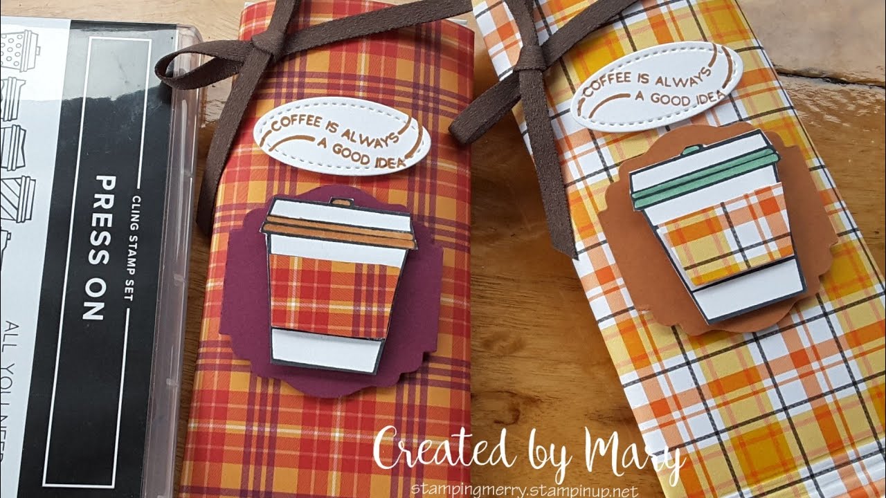 How to make a coffee sachet Holder Featuring Press On stamp set from