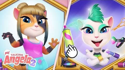 💫💄 6 AMAZING Makeup Looks! My Talking Angela 2 #shorts