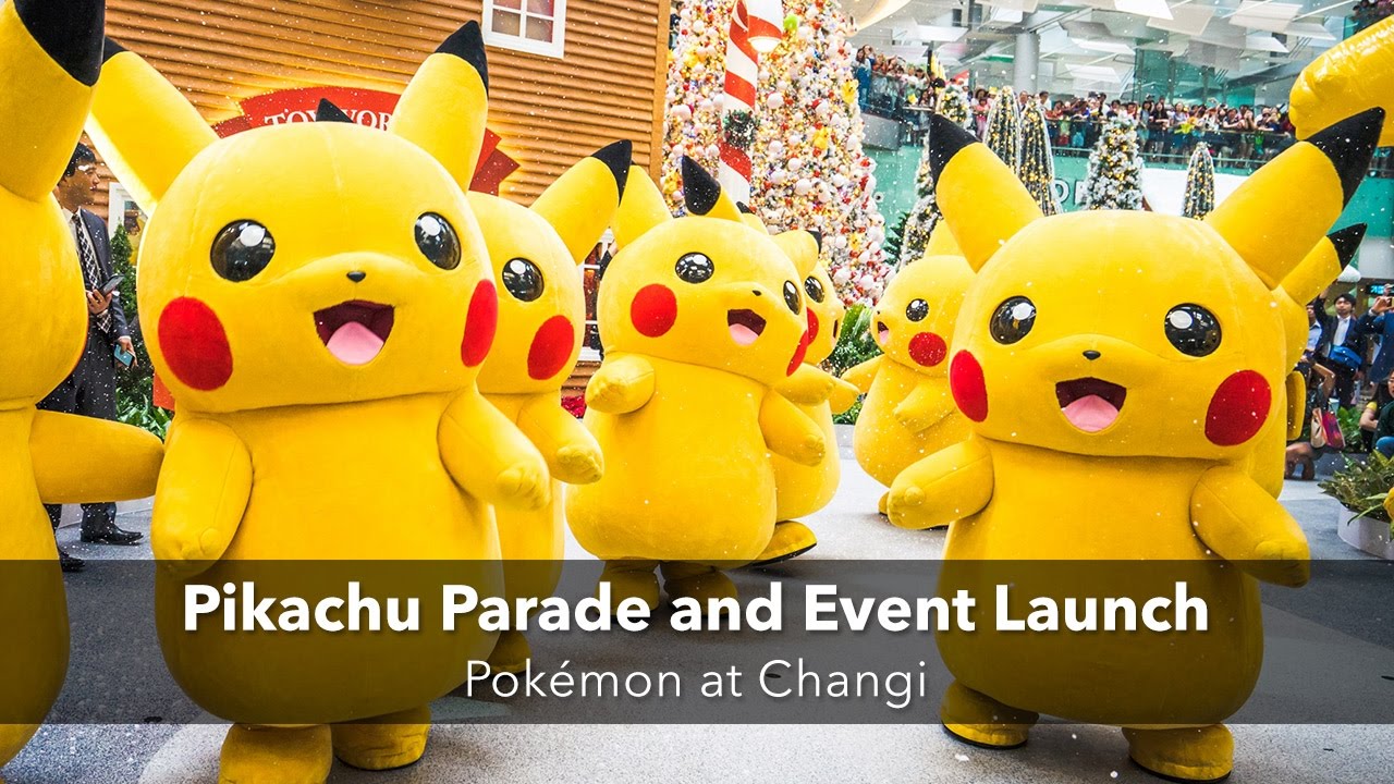 PIKACHU PARADE! Pokémon at Changi 2016 YouTube