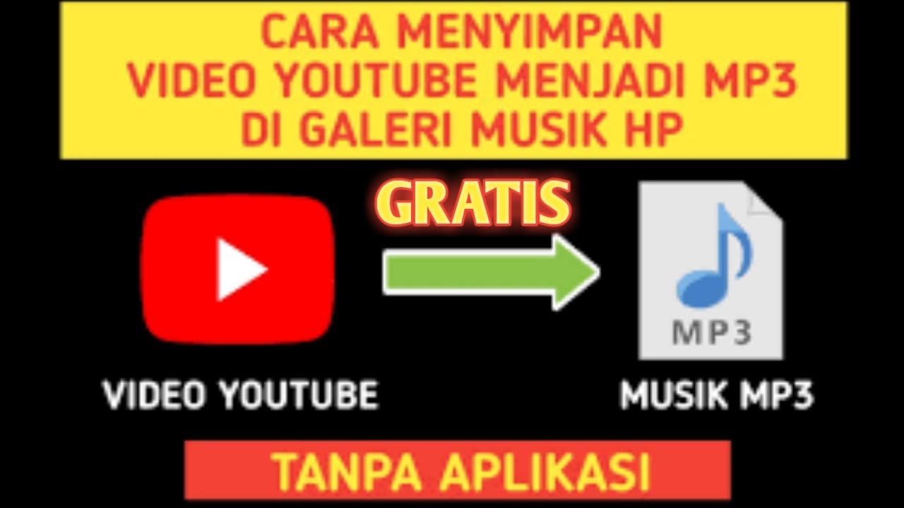 CARA mengubah video YouTube musik menjadi audio mp3/musik audio tanpa